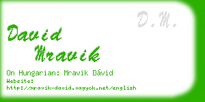 david mravik business card
